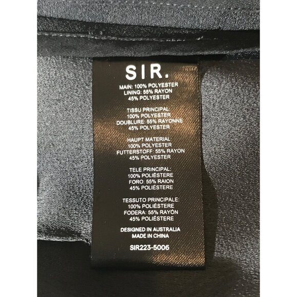 Sir. Noir Women's Black Luxury Designer Comfy Business Chic Trouser Pants Size 1 - Picture 9 of 10